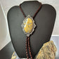 Sterling Silver Southwestern Style Large Oval Picture Jasper Decorated Bolo Tie For Men