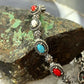 Carolyn Pollack Sterling Silver Multi Gemstone Decorated Link Bracelet For Women