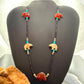 Shube Dakota West Fetish Bear Onyx & Turquoise Beads 24"-27" Necklace For Women