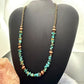 4.5-8mm Copper Navajo Pearl Round,Saucer & Natural Turquoise 18" Necklace For Women
