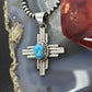 Priscilla Apache Native American Sterling Silver Turquoise Zia Unisex Pendant