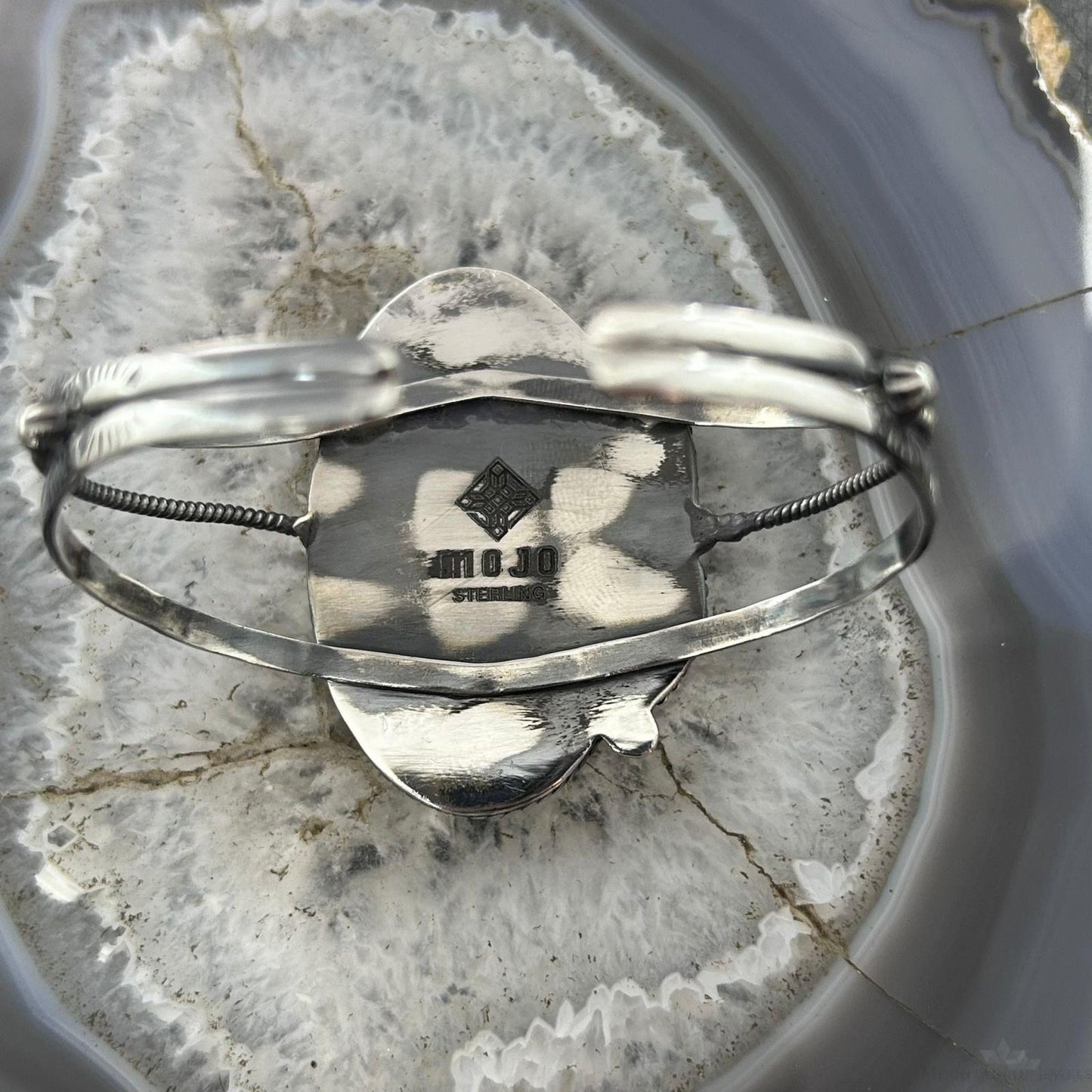 Sterling Silver Southwestern Style Large Oval Shattuckite Bracelet For Women