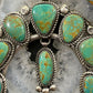 Alex Sanchez Sterling Silver Turquoise Large Naja Pendant Necklace