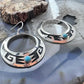 Tommy & Rosita Singer Sterling Silver Turquoise Dot Hoop Dangle Earrings For Women #3