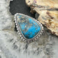Sterling Silver Southwestern Style Teardrop Shattuckite Decorated Ring Size 6.5 For Women