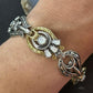 Carolyn Pollack Sterling Silver & Brass w/Moonstone Link Bracelet For Women
