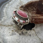 Carolyn Pollack Southwestern Style Sterling Silver Inlay Rhodonite & MOP Ring For Women