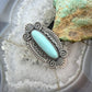 Michael Calladitto Native American Sterling Silver Turquoise Ring Size 7 For Women