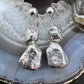 Carolyn Pollack Vintage Sterling Silver Nuggets Dangle Post Earrings For Women