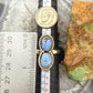 Sterling Silver Southwestern Style Golden Hill Turquoise Ring Size 8.75 For Women