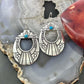 Tommy & Rosita Singer Sterling Silver Dot Turquoise Engraved Dangle Earrings For Women