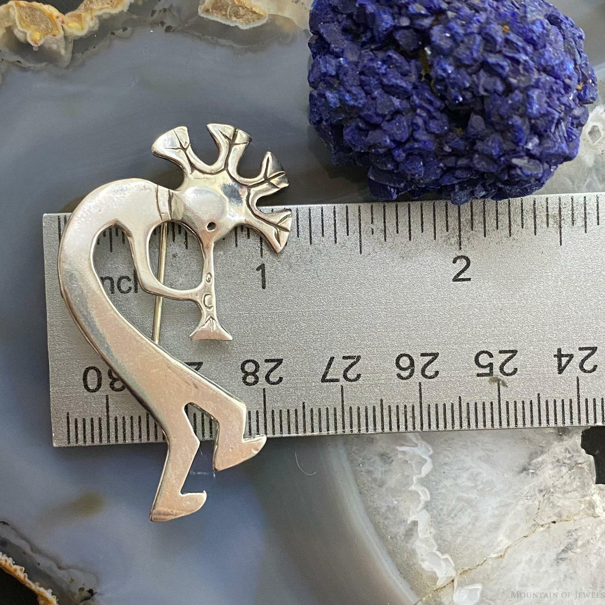 Native American Sterling Silver Kokopelli Unisex Brooch