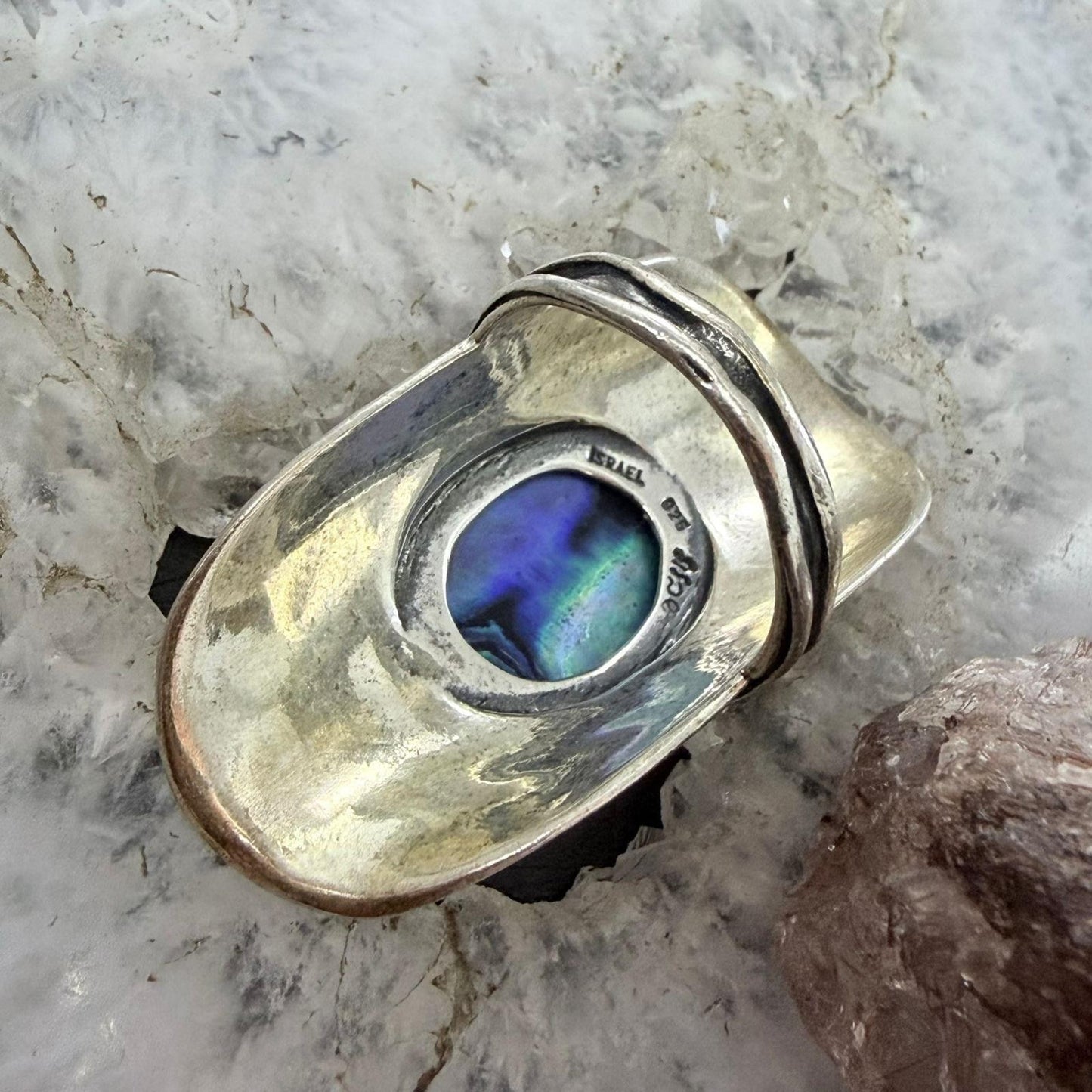 Shablool Israel Sterling Silver Paua Shell (Abalone) Ring Size 7 For Women