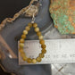 Sterling Silver 6mm Rounded Golden Tiger's Eye Hoop Dangle Earrings For Women