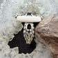 Carolyn Pollack Sterling Silver White Agate & Oval Amethyst Ring Size 7.25 For Women