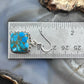 Sterling Silver Southwestern Style Blue Copper Turquoise Dangle Earrings For Women #1