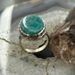 Sterling Silver Southwestern Style Oval Amazonite Decorated Ring Size 10 For Women
