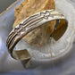 Vintage Native American Sterling Silver Stamped Stackable Bracelet For Men