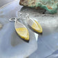 Sterling Silver Marquise Bumblebee Jasper Slab Dangle Earrings For Women #176