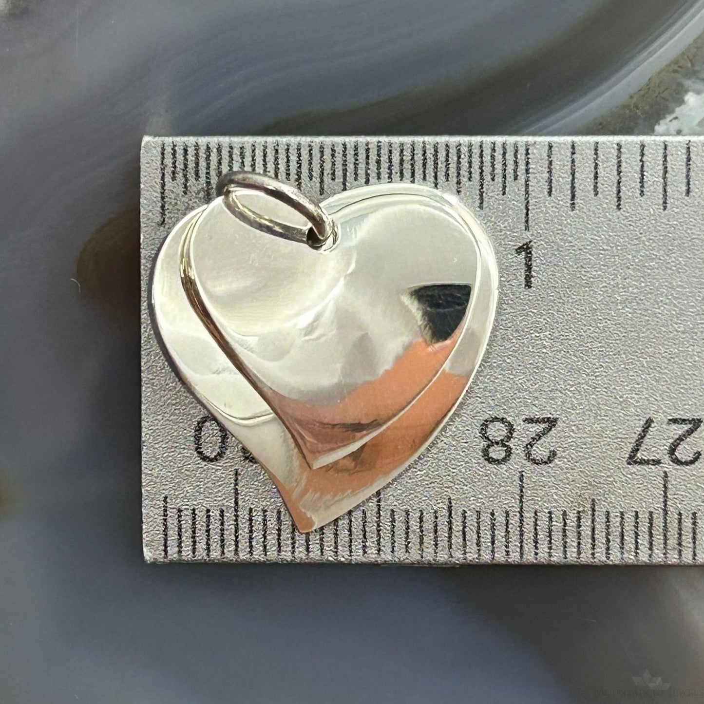 Sterling Silver Fashion Double Heart Heart Pendant For Women