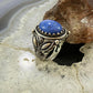 Carolyn Pollack Sterling Silver Oval Denim Lapis Decorated Ring For Women