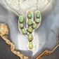 Sterling Silver Southwestern Style Green Kingman Turquoise Cactus Pendant Necklace For Women
