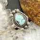 Sterling Silver Southwestern Style Natural Golden Hill Turquoise Adjustable Ring For Women