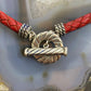 Carolyn Pollack Sterling Silver Medium Red Braided Leather Toggle Clasp Necklace