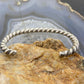 Vintage Native American Silver Rope Twisted Stackable Bracelet For Women