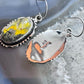 Native American Sterling Silver Oval Bumblebee Jasper Dangle Earrings For Women