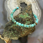 Sterling Silver Faceted Turquoise Beads 7.5" Bracelet For Women