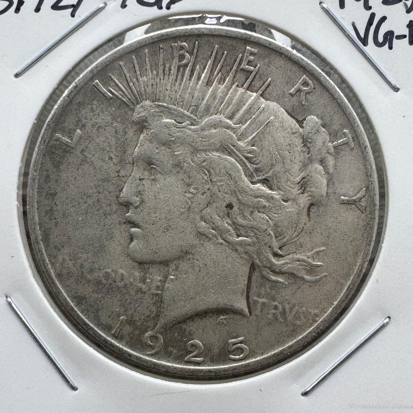 1925 90% US Peace Silver Dollar VG-F #51724-7GD