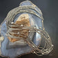 Vintage Sterling Silver 10 Strand Liquid Silver w/Beads 28" Necklace For Women