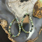 Sterling Silver Rounded Faceted Hubei Turquoise Hoop Dangle Earrings For Women