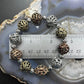 Carolyn Pollack Sterling Silver, Brass, Copper Decorated Swirl Beads Bracelet For Women