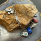 Carolyn Pollack Sterling Silver Multi Charm and Stone Charm Bracelet For Women