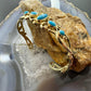 Carolyn Pollack Brass Sleeping Beauty Turquoise Decorated Bracelet For Women