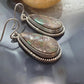 Sterling Silver Southwestern Style Teardrop Royston Turquoise Dangle Earrings For Women