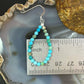Sterling Silver Faceted Variety of Turquoise Shades Beads Hoop Earrings For Women
