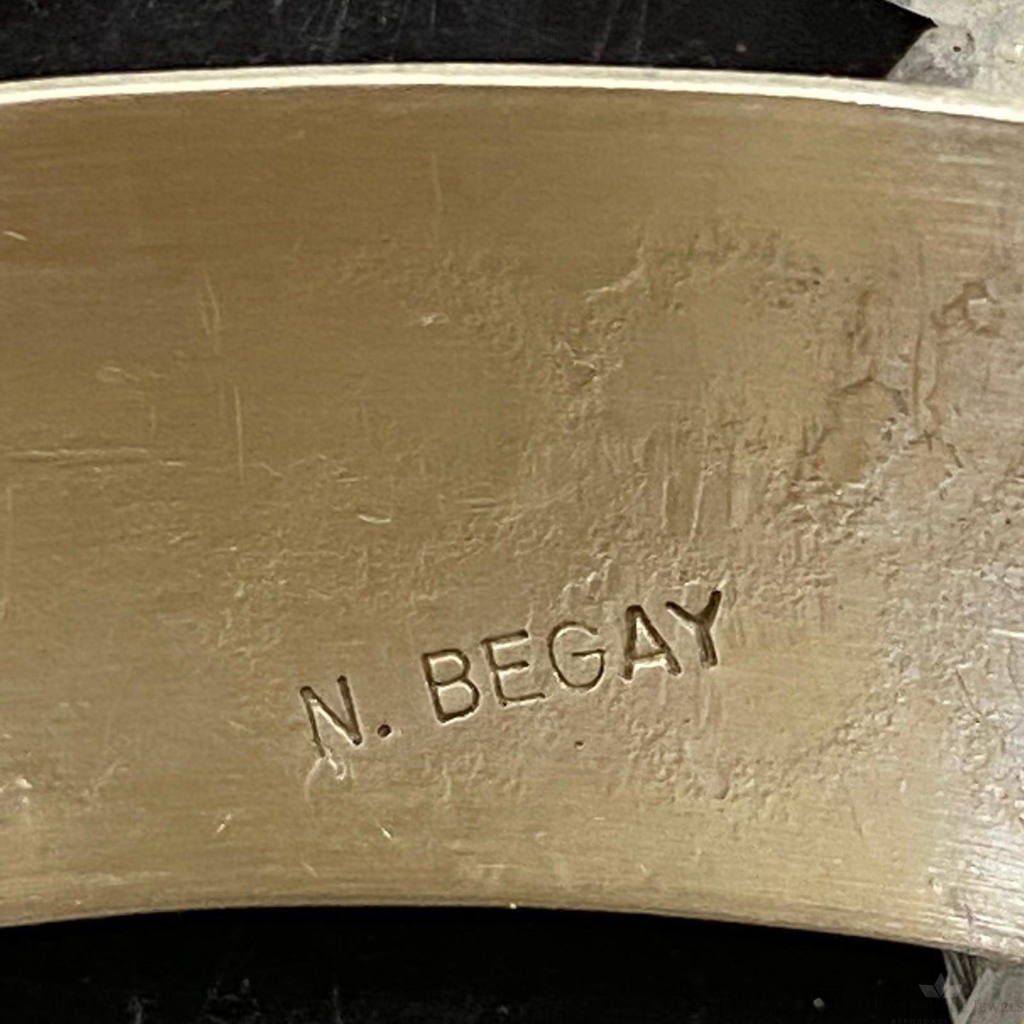N. Begay Vintage Native American Sterling Silver Stamped Bracelet For Women