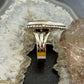 Sterling Silver Southwestern Style Teardrop Stichtite Decorated Ring Size 10.25 For Women