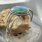 Sterling Silver Southwestern Style Large Oval Azurite Decorated Bracelet For Women