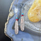 Anthony Gatewood Sterling Silver Turquoise & Coral Bead Feather Dangle Earrings For Women