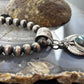 Sterling Silver Southwestern Style Large Oval Shattuckite Pendant For Women