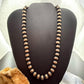 Copper Navajo Pearl Beads 10 mm Necklace Length 20"-22" For Women