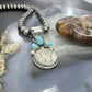 Genuine 1941 90% Silver Mercury Dime Coin Mohave Turquoise Unisex Pendant