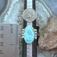 Sterling Silver Southwestern Style Oval Larimar Wide Band Ring Size 8 For Women