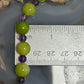 Sterling Silver 10mm Round Peridot & Amethyst 16" Necklace For Women