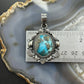 Sterling Silver Southwestern Style Oval Turquoise Decorated Pendant For Women #6