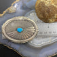Vintage Native American Silver Turquoise Overlay Ray Western Belt Buckle For Men